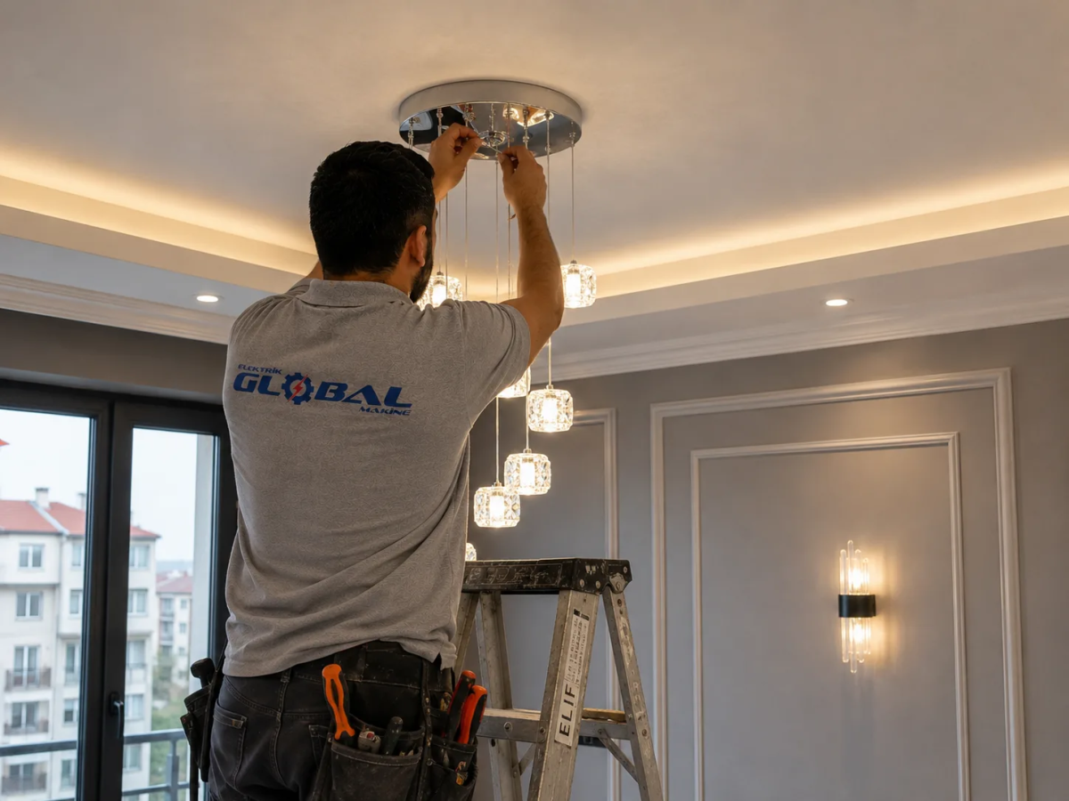 Avize montajı fotoğrafı