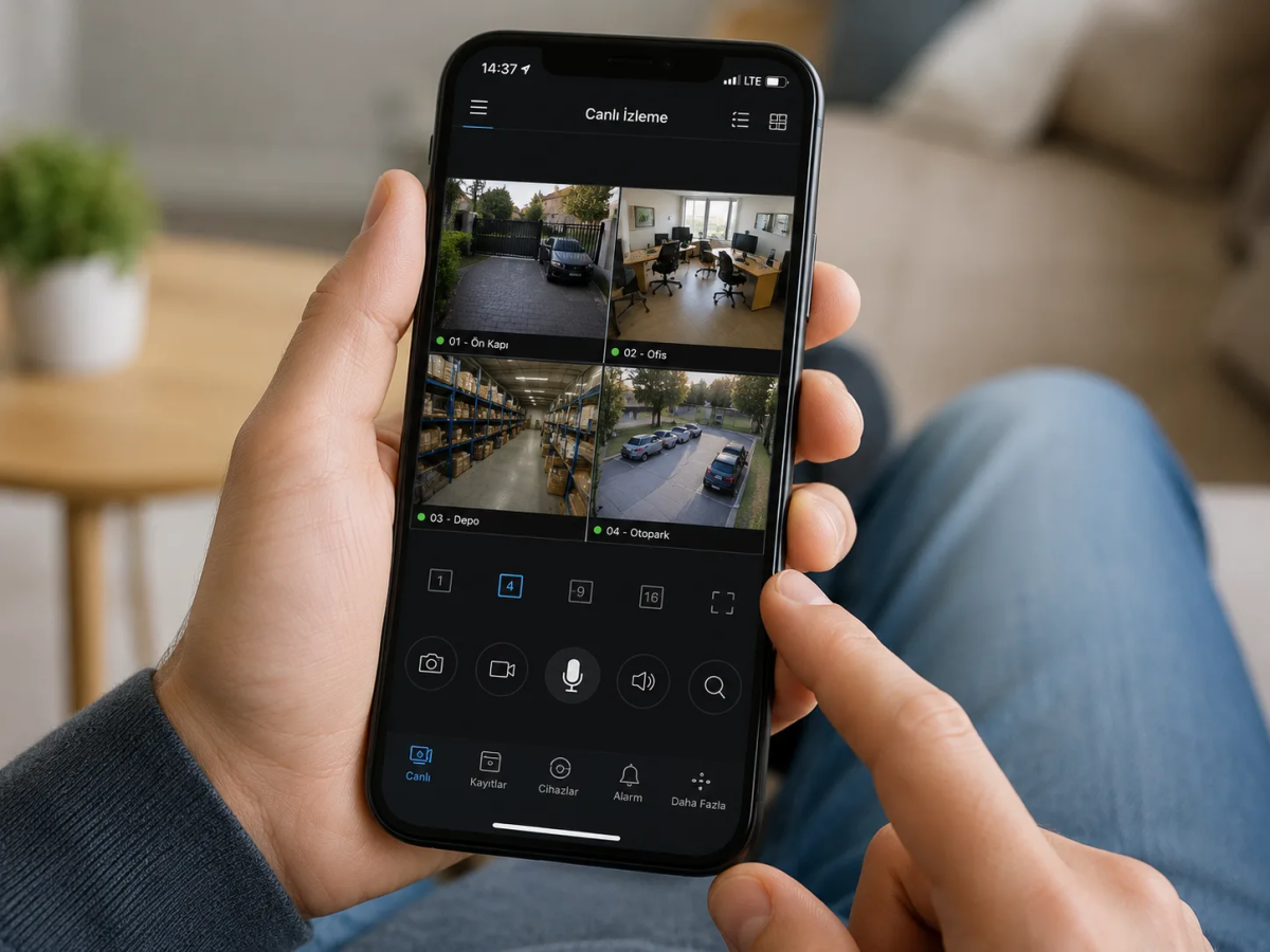 Telefondan izleme ekranı fotoğrafı